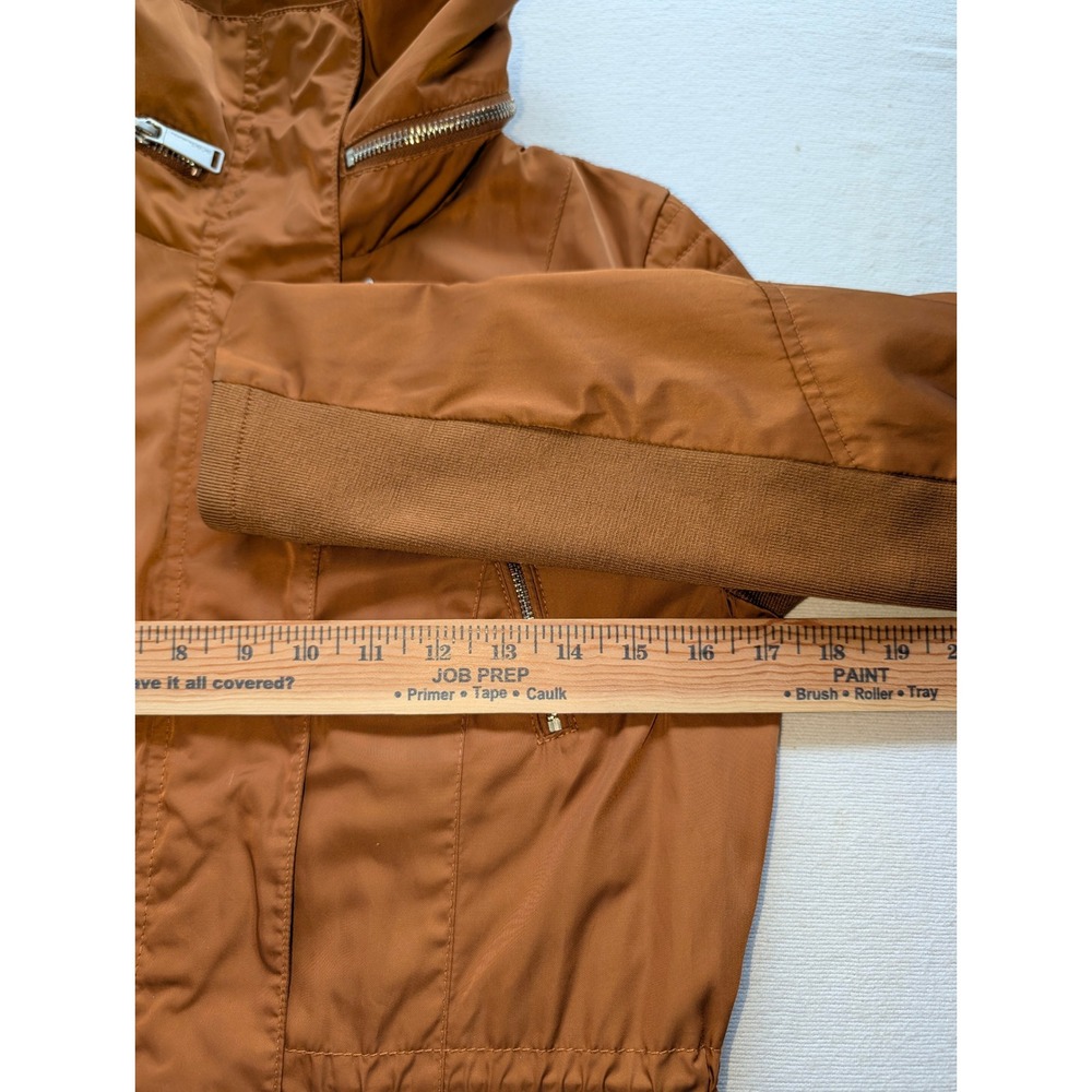 BCBGeneration XS Womens Ginger Brown Utility Jacket Moto Quilted Cinched Waist - Picture 7 of 10